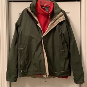 Green LL Bean coat